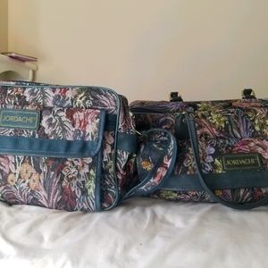 Jordache Carry On Floral Tapestry Travel Bag